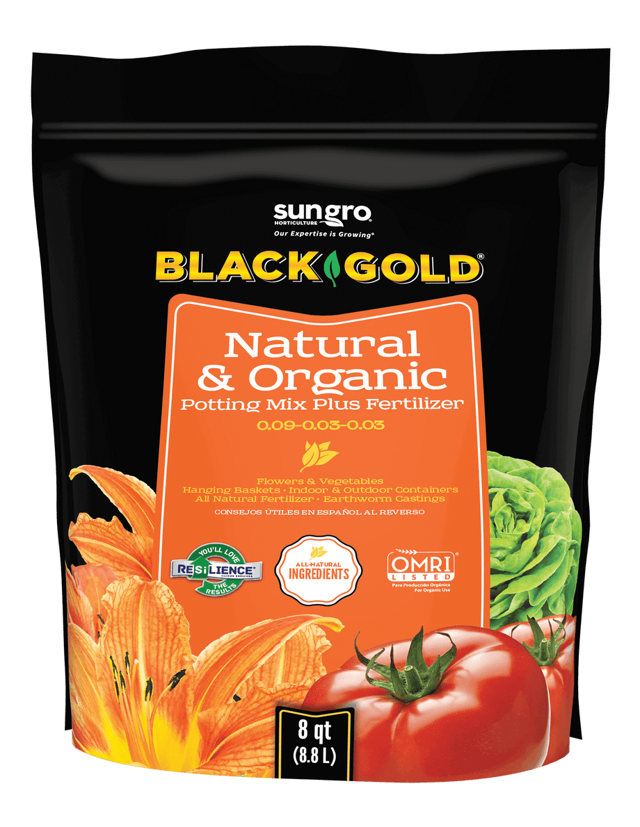 Black Gold Natural and Organic Potting Mix, OMRI, 8 qt.